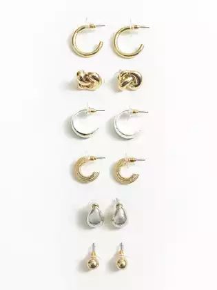 Серьги в наборе 6 пар 058D-7947D