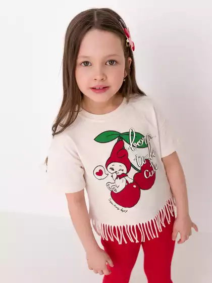 Укороченная футболка с бахромой Vulpes