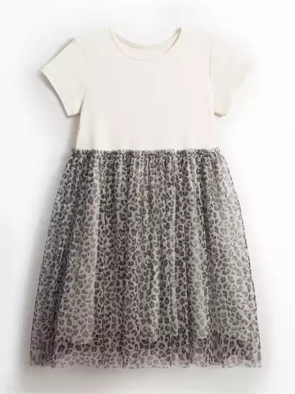 Трикотажное платье с юбкой из сетки Vulpes