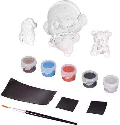 Магниты для росписи Пингвинчик + оленёнок и снеговик с красками и кистью ФП 24-302