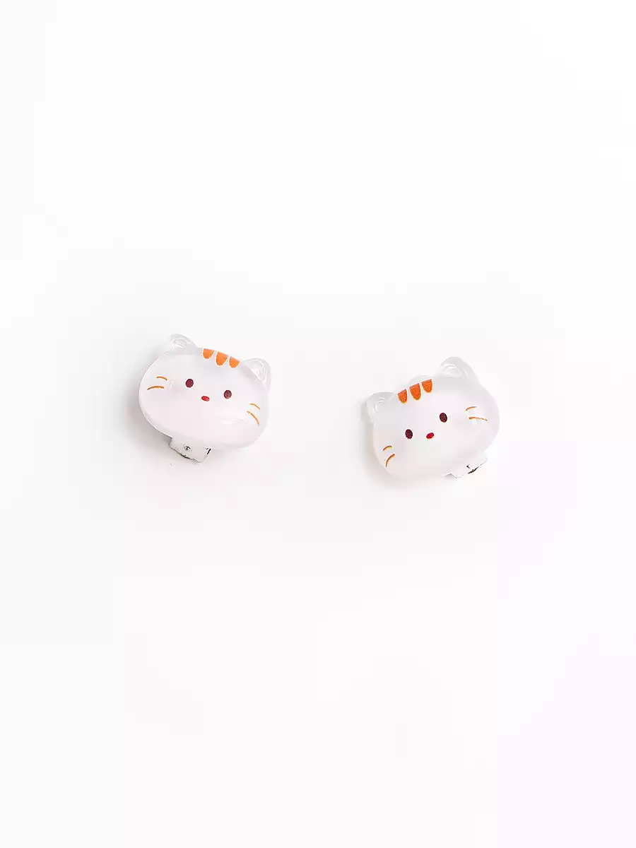 Серьги 1 пара клипсы котик Vulpes 058D-8017D