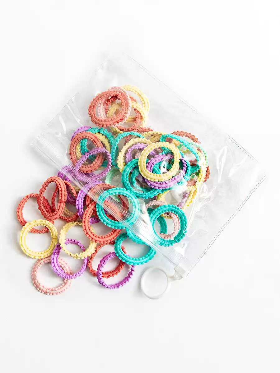 Резинка для волос 50 шт 2,5 см Vulpes 058D-8019D