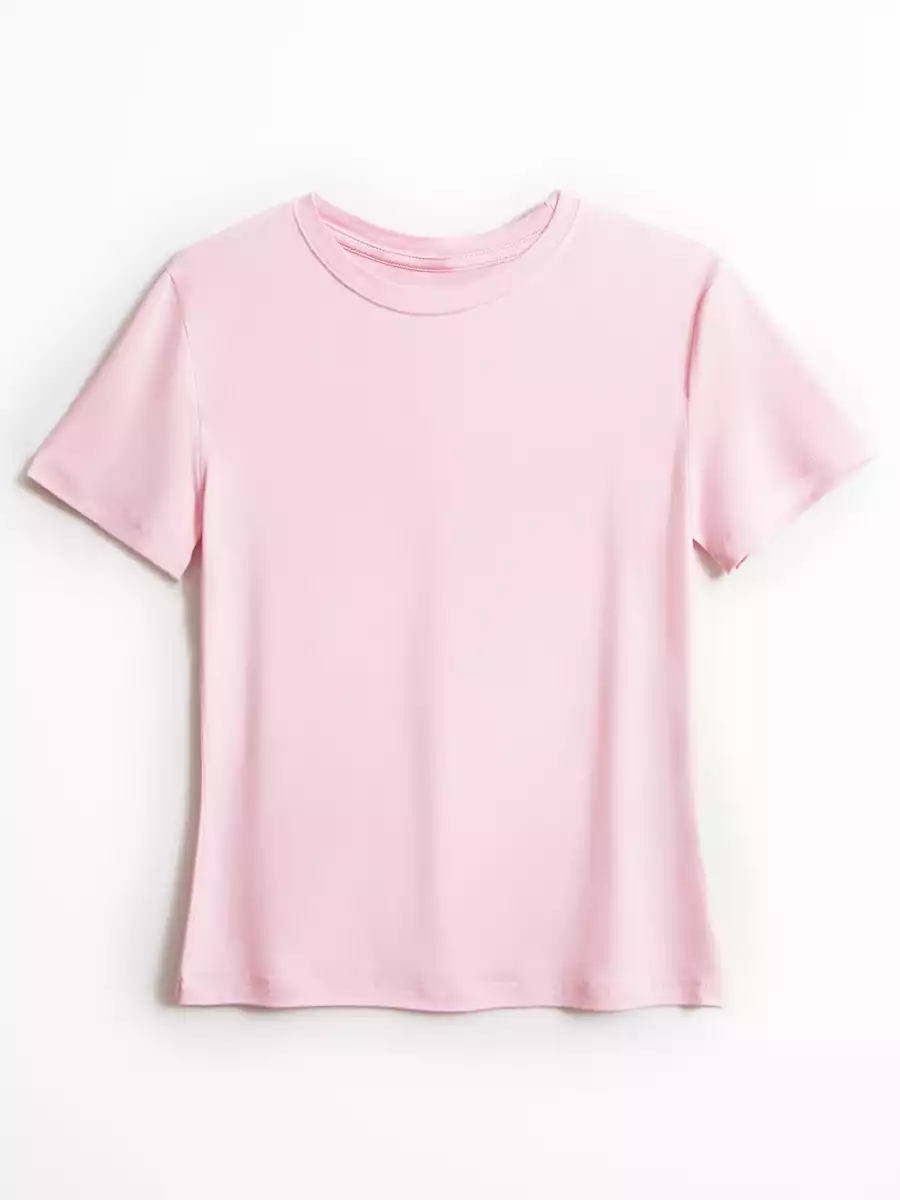 Приталенная футболка из вискозы KEANU