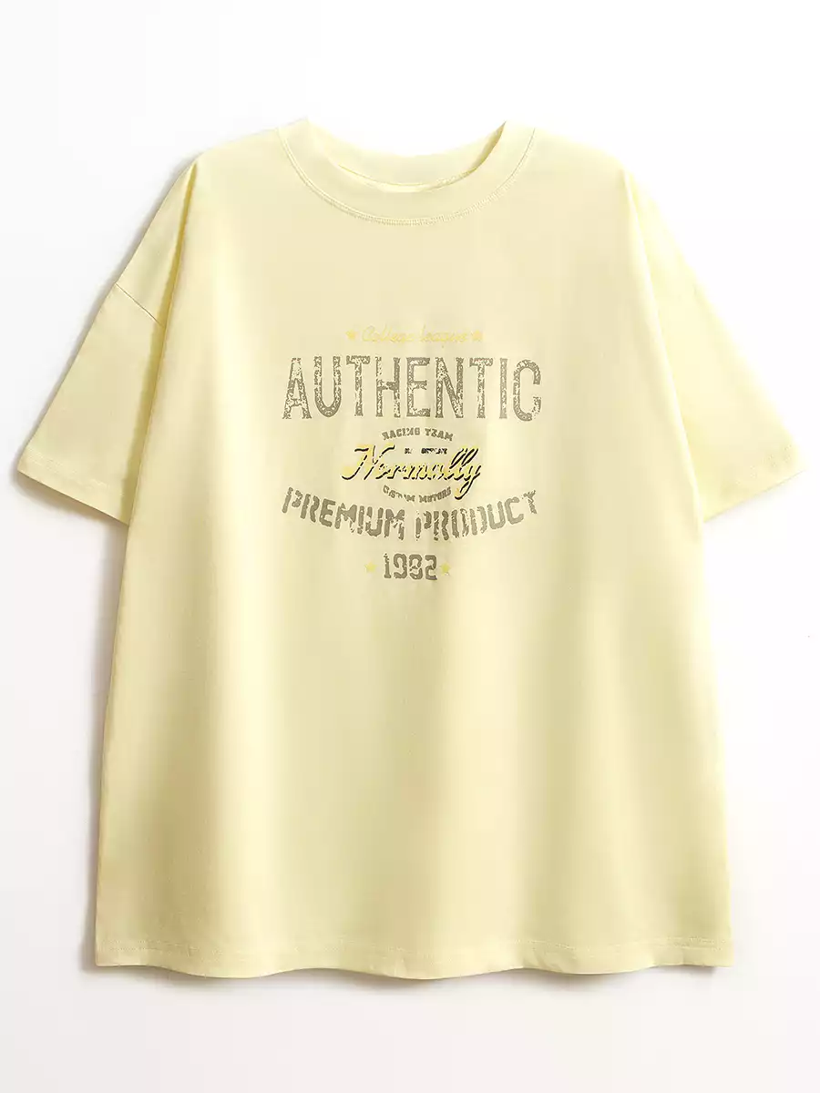 Футболка оверсайз с принтом KEANU