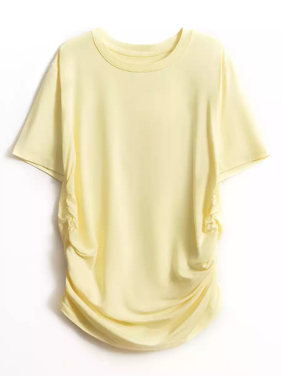 Футболка со сборкой по боковым швам KEANU