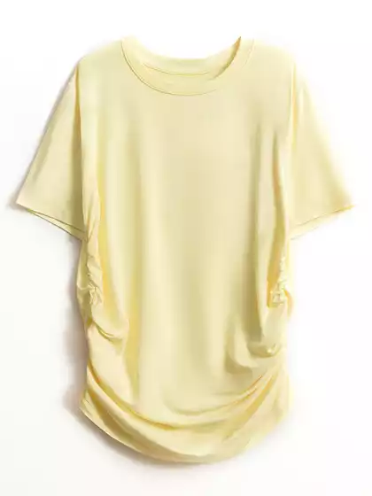 Футболка со сборкой по боковым швам KEANU