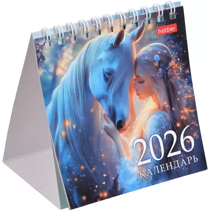 Календарь ДОМИК настольный 2026 101х101мм КВАДРАТ Год Лошади 090531