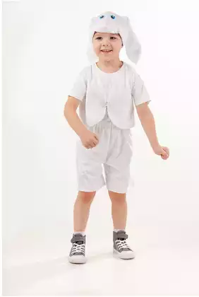 Карнавальный костюм Заяц белый Ваня 4005 к-18