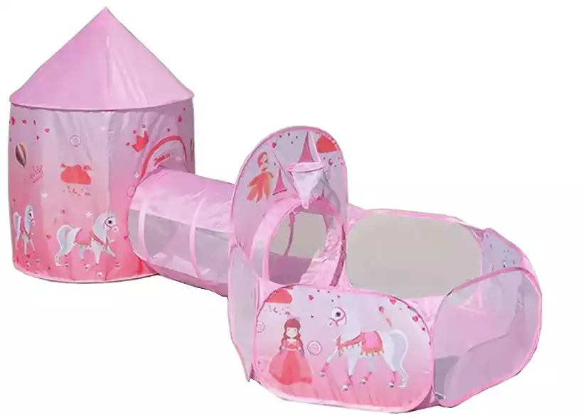 Палатка детская с тоннелем Принцесса QC-2 в сумке