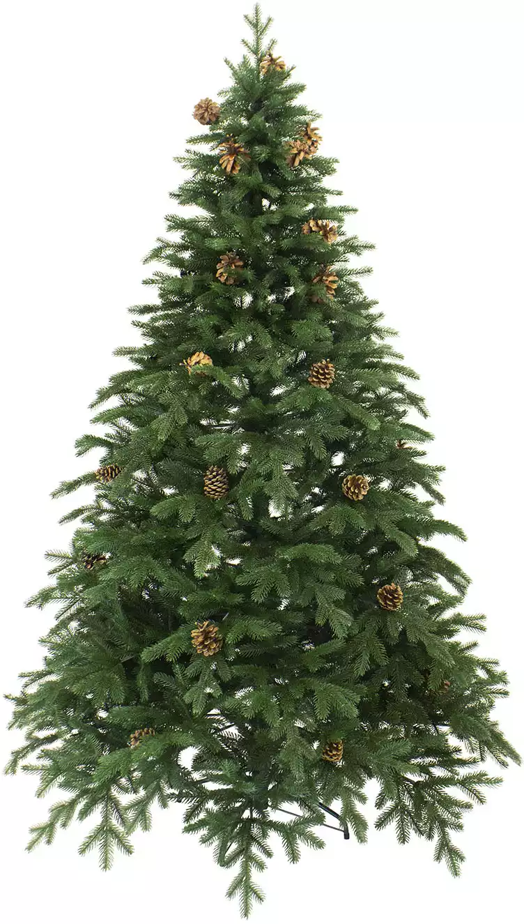 Ель 210 см 668 веток Монтана премиум с шишками Россия
