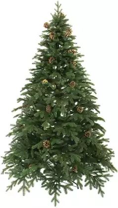 Ель 210 см 668 веток Монтана премиум с шишками Россия