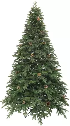 Ель 240 см 912 веток Монтана премиум с шишками Россия