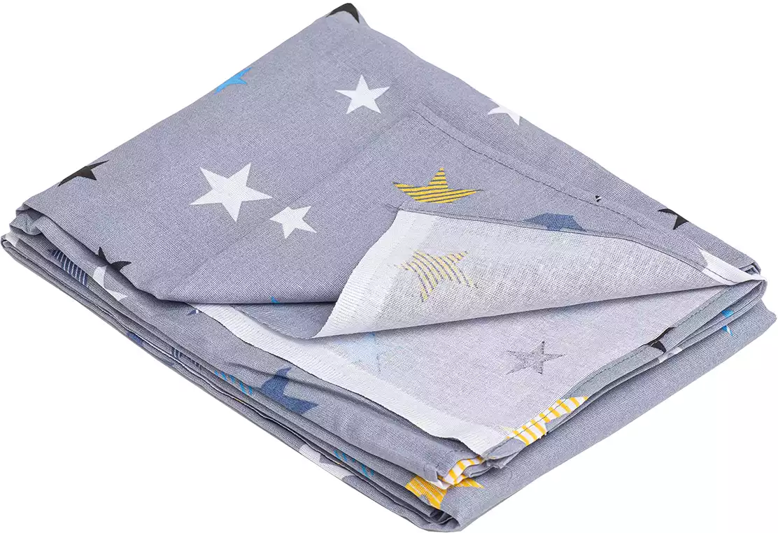 Простыня подростковая (бязь) 150*215см Звездопад FE2039 серый