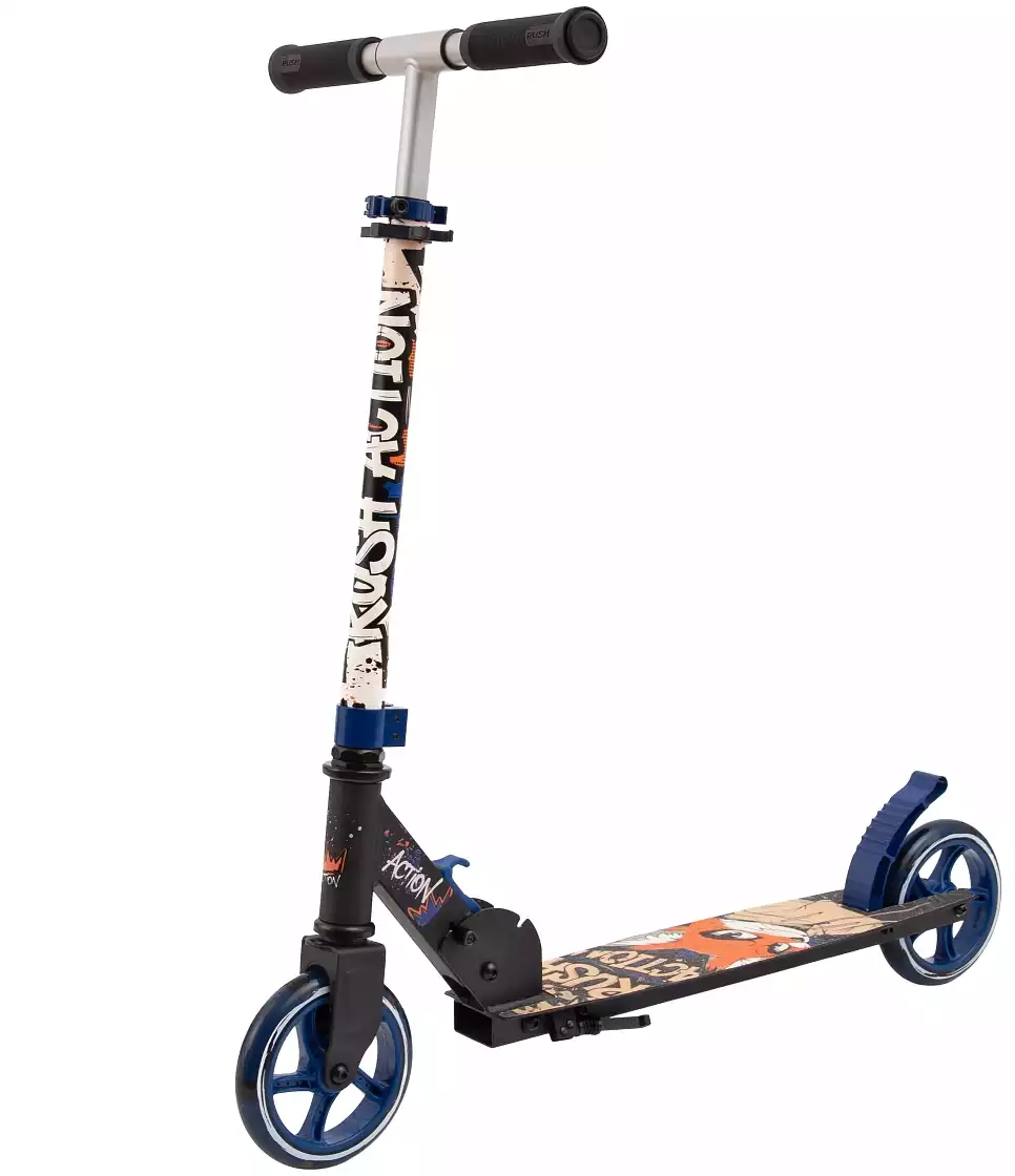 Самокат двухколёсный RUSH ACTION колеса 145 мм