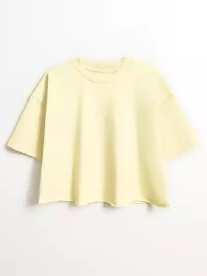 Укороченная футболка из футера KEANU