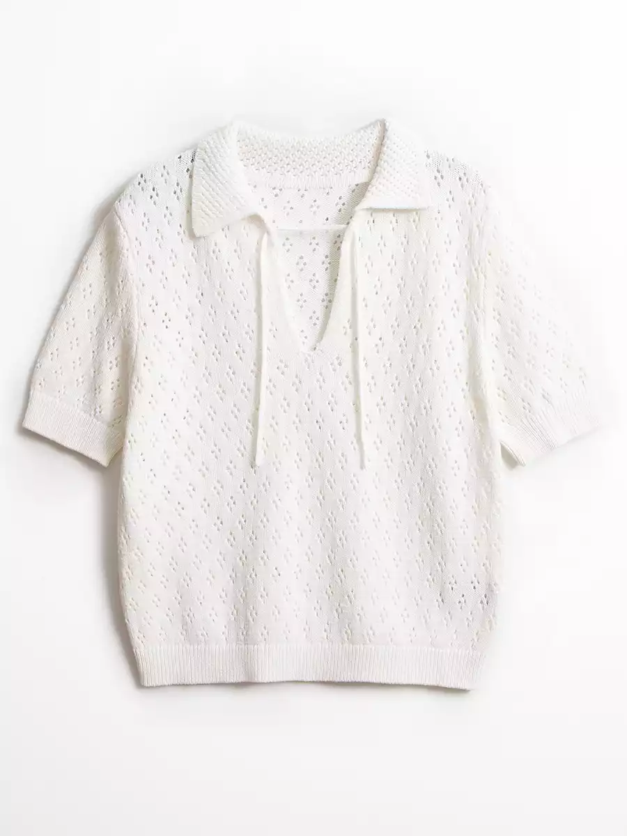 Вязаный джемпер с воротником поло KEANU