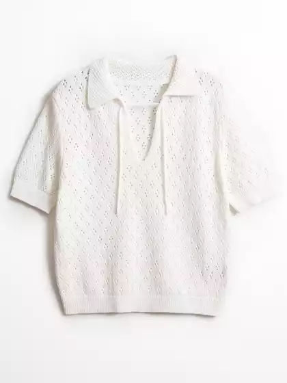 Вязаный джемпер с воротником поло KEANU