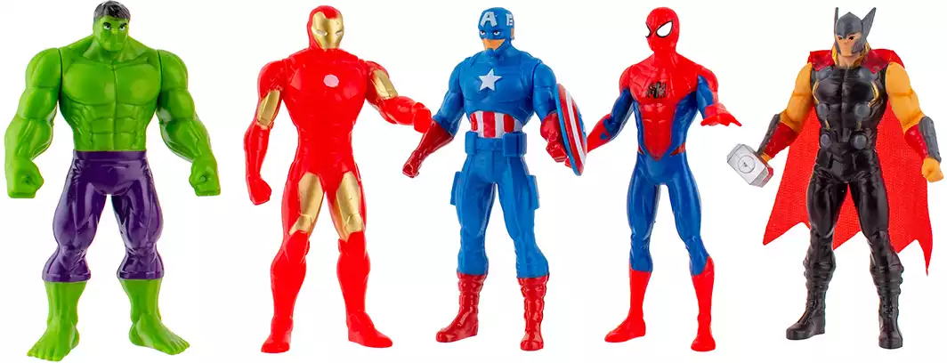 Игровой набор Марвел Marvel 5 фигурок 10см с подвижными конечностями KPL3021