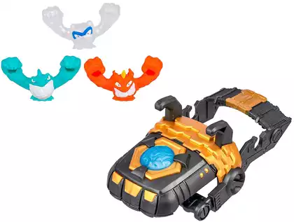 Гуджитсу Игровой набор 3 тянущиеся мини-фигурки Гу-Слингерс с аксессуаром (пуск установка) GooJiZu 69257