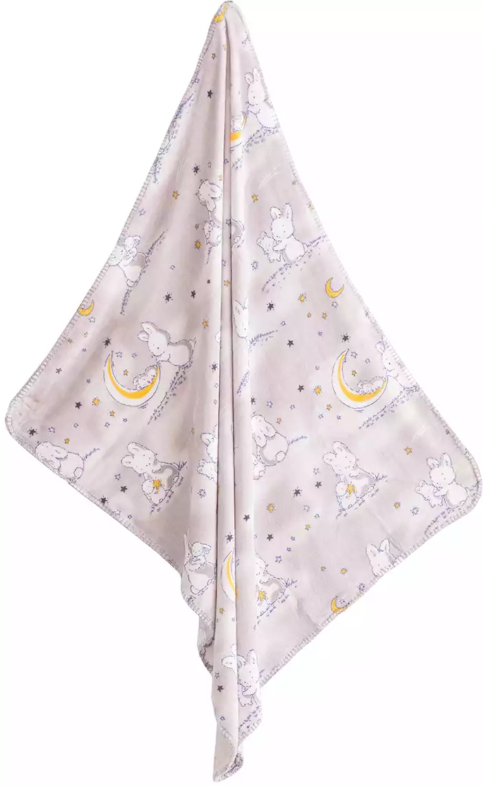 Плед велсофт 100х150см. Лунный зайчик