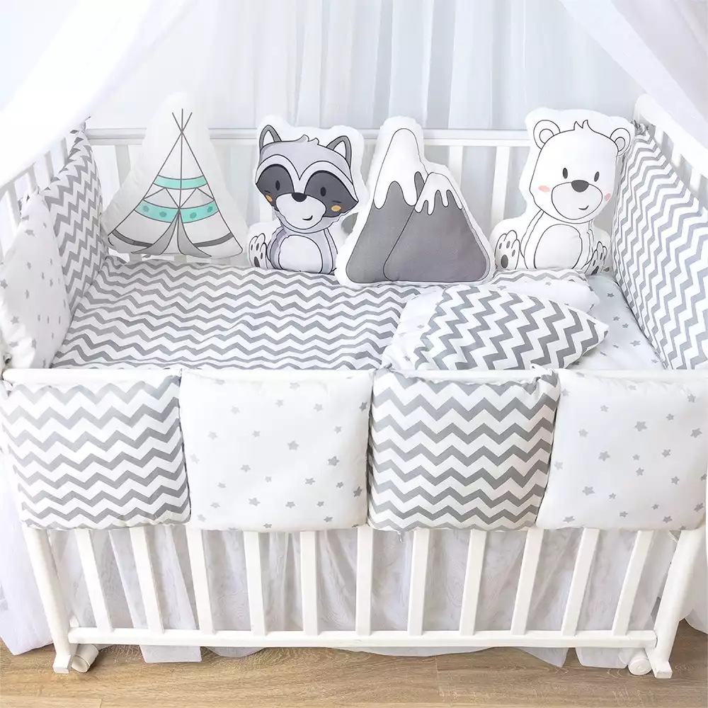 Комплект в кроватку 6пр Big frends 1136н