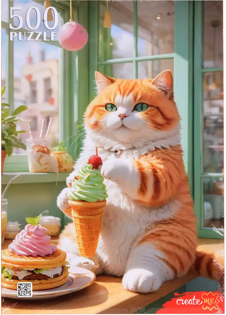 Пазл 500 эл.Рыжий кот с десертом П500-1960 Рыжий Кот