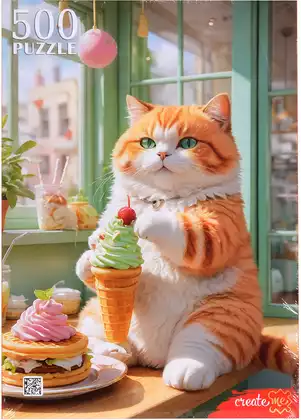 Пазл 500 эл.Рыжий кот с десертом П500-1960 Рыжий Кот