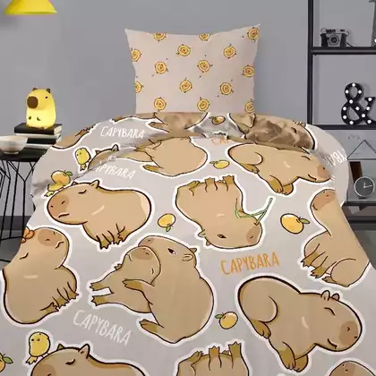 Комплект постельного белья Твой стиль Капибара (перкаль)