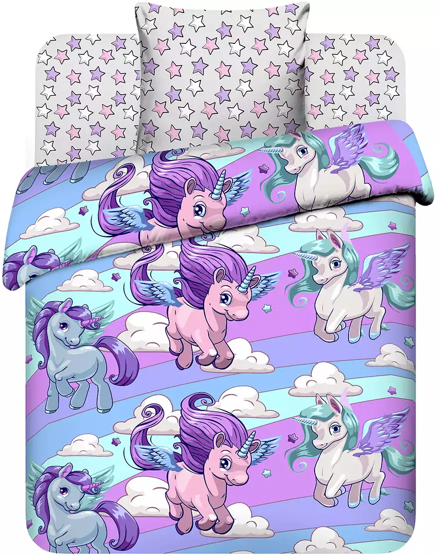 Комплект постельного белья Василек Среди зефирных облаков (поплин)