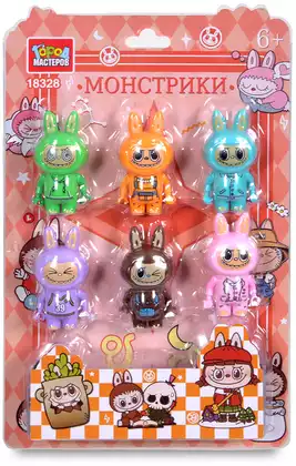 Конструктор фигурки монстрики-6 шт. 18328-TREND Город мастеров