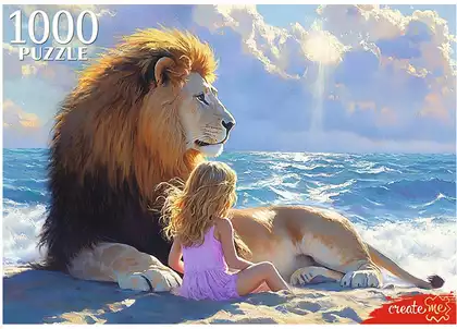 Пазл 1000 эл.Девочка и лев П1000-1968 Рыжий кот