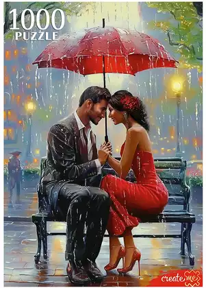 Пазл 1000 эл.Пара под дождем П1000-1969 Рыжий кот