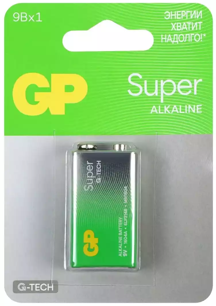 Батарейка 9V Alkaline GP (крона)