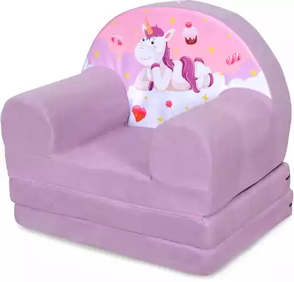 Мягкое кресло книжка Единорог со съемным чехлом 49 см КИ-526Ц