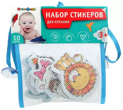 Игрушка для ванны набор стикеров SWL-ZVERI02 КАПИТОШКА