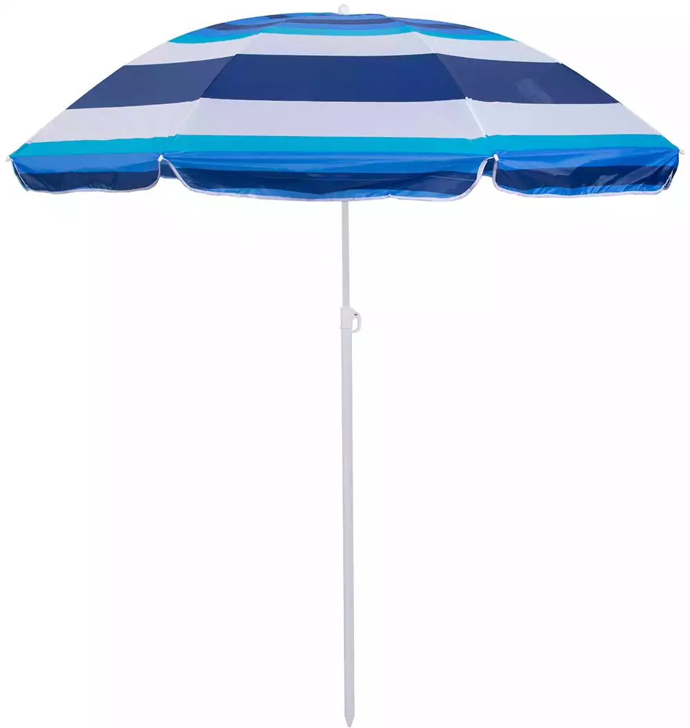 Зонт пляжный диаметр 220 см высота 210 см 058D-8094D blue-white RUSH WAY