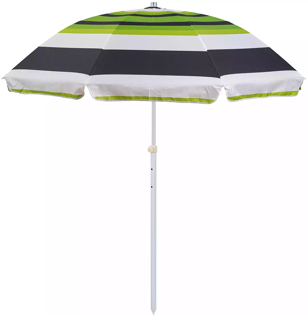 Зонт пляжный диаметр 220 см высота 210 см 058D-8096D green-white RUSH WAY