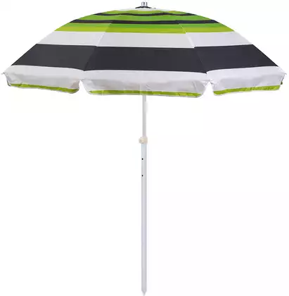 Зонт пляжный диаметр 220 см высота 210 см 058D-8096D green-white RUSH WAY