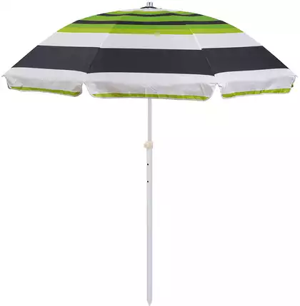 Зонт пляжный диаметр 220 см высота 210 см 058D-8096D green-white RUSH WAY