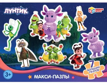 Игра-головоломка Лунтик 7 больших пазлов 4630395045865 Умные игры