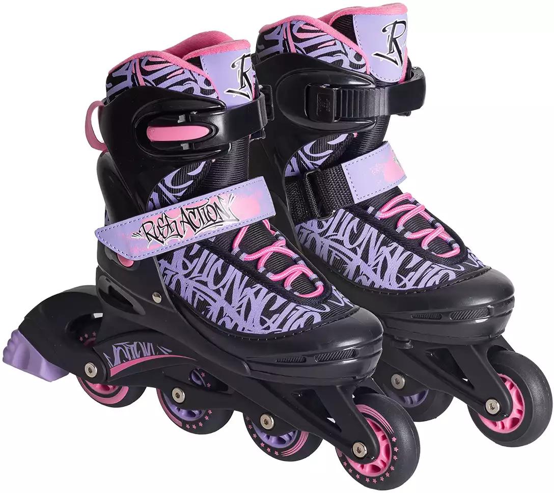 Роликовые коньки детские раздвижные RUSH ACTION