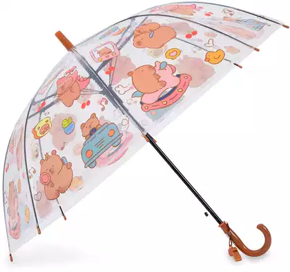 Зонтик прозрачный с капибарами 058D-8217D