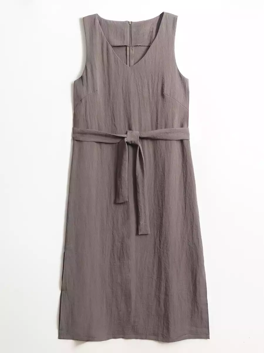 Платье миди с поясом KEANU