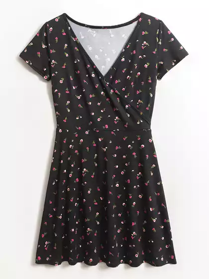 Платье мини с V-образным вырезом KEANU