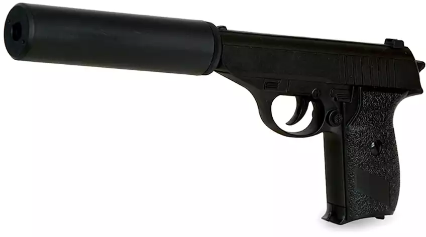 Пистолет металлический Walther PPS G.3A 26,5см с глушителем в/к