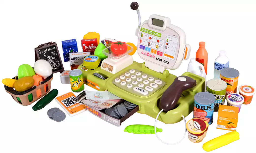 Касса детская 889-313 с набором продуктов