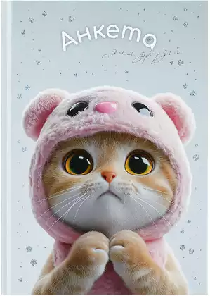 Анкета для друзей А5 КОТ В КАПЮШОНЕ 72288