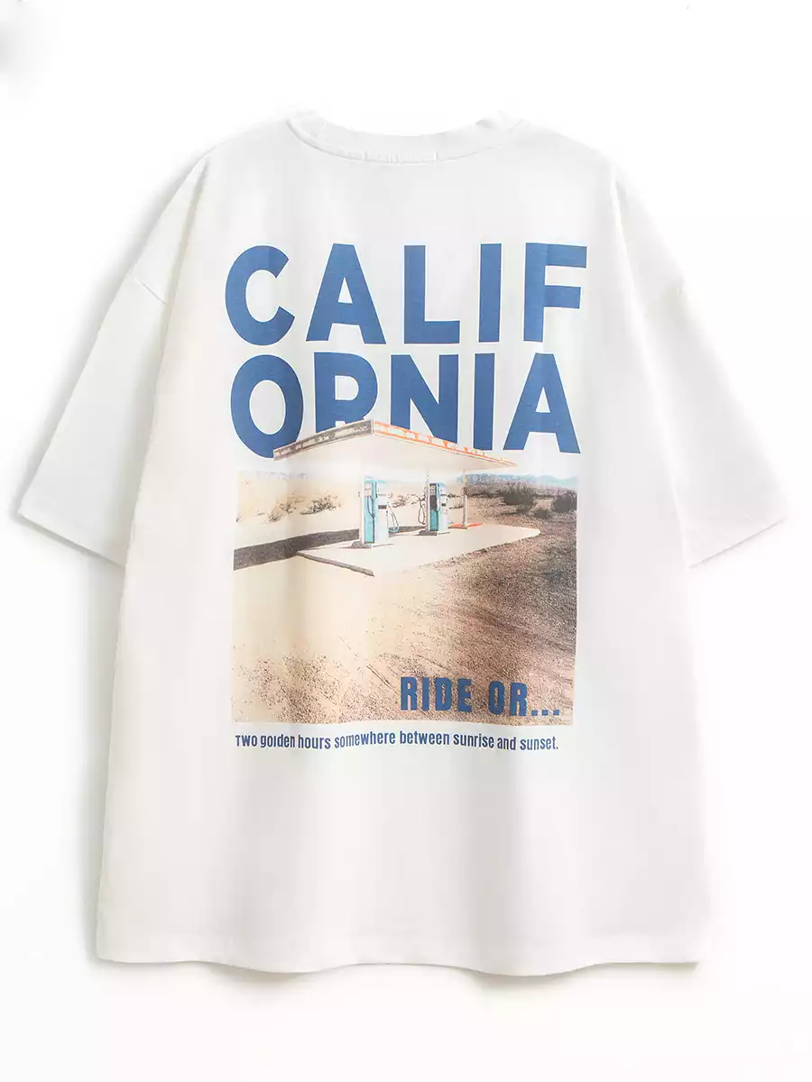 Футболка оверсайз с принтом KEANU