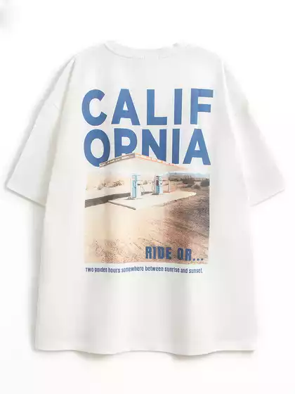 Футболка оверсайз с принтом KEANU