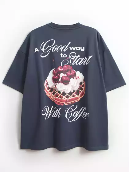 Футболка оверсайз с принтом KEANU